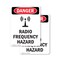 Signmission Radiation & Laser Sign, 10 in H x 7 in W, Plastic, Rectangle OS-2PACK-DS-P-710-V-1686 - alternate 1